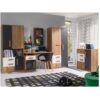 Lifestyle shot of QUATRO 03 large cabinet in modern living room setup.