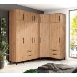 Full ARTI 1 tall wardrobe set with top cabinets