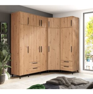 Full ARTI 1 tall wardrobe set with top cabinets