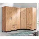 ARTI 3 corner wardrobe set, large, wide, artisan finish