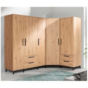 ARTI 3 corner wardrobe set, large, wide, artisan finish