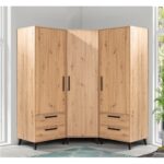 Full ARTI 4 large corner wardrobe set in a modern room