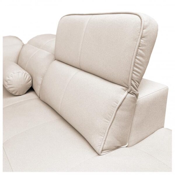 Side view of DIVANO corner sofa with high metal feet design