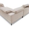 DIVANO corner sofa close-up of adjustable headrest and fabric texture