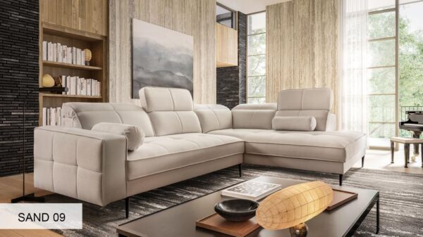 Elegant DIVANO corner sofa in a modern setting, full view