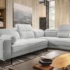 DIVANO corner sofa showcasing various fabric finishes and colors