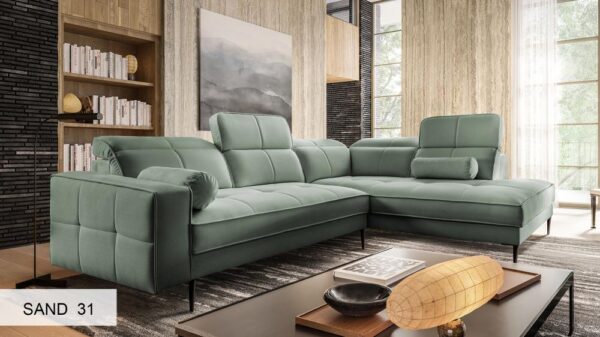 Different fabric sample swatches for DIVANO corner sofa customization