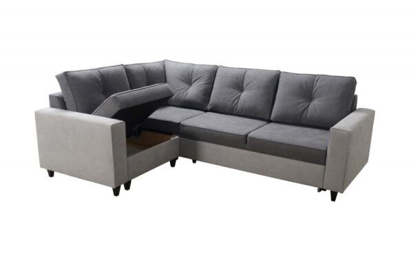 Overview of the ADONIS VI Corner Sofa from an angle, highlighting its contemporary style.