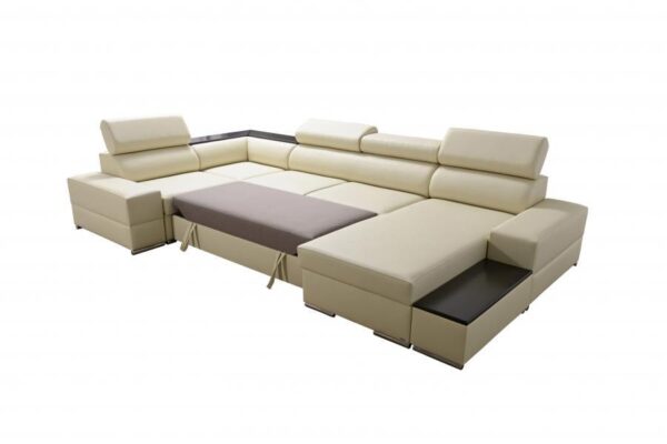 HERKULES MINI sofa, close-up of adjustable headrest mechanism.