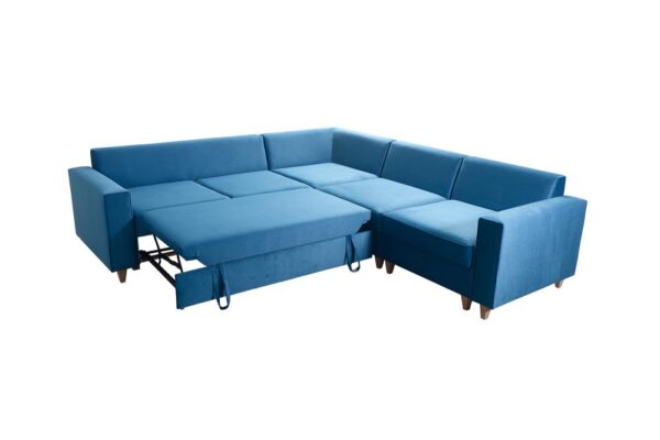 ADONIS III Corner Sofa with integrated under-seat storage open