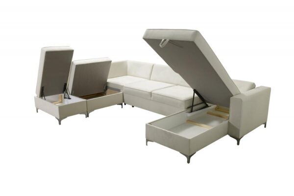 ADONIS IV Corner Sofa, close-up of seating and backrest, quality fabric texture