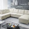 ADONIS IV Corner Sofa, elegant grey fabric, spacious living room furniture