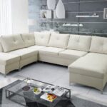 ADONIS IV Corner Sofa, elegant grey fabric, spacious living room furniture