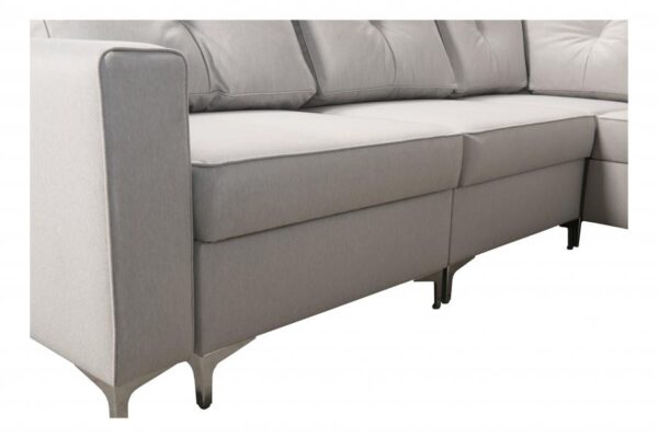 ADONIS V sectional in elegant gray fabric upholstery
