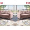 ADONIS V corner sofa's wooden and chrome feet options