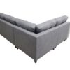 Detailed view of the ADONIS VI Corner Sofa's quilted backrest and plush cushions.