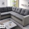 ADONIS VI Corner Sofa, left-sided configuration, in a modern living room setting.
