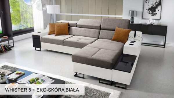 USB charging port on the ALICANTE I MAXI sofa for device convenience.