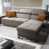 ALICANTE I MAXI corner sofa with its pull-out sleeping function extended.