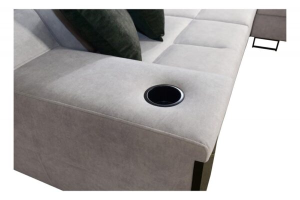 ALICANTE II corner sofa, showcasing functional design and comfort features