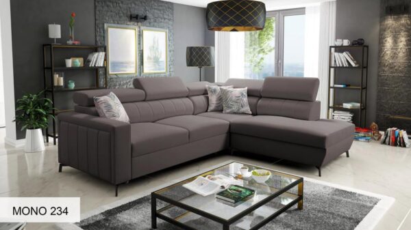 Baltico III Maxi sofa's ergonomic design and adjustable headrests for comfort.