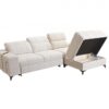 DAFNE I Corner Sofa, elegant detail shot, soft fabric texture, living room comfort