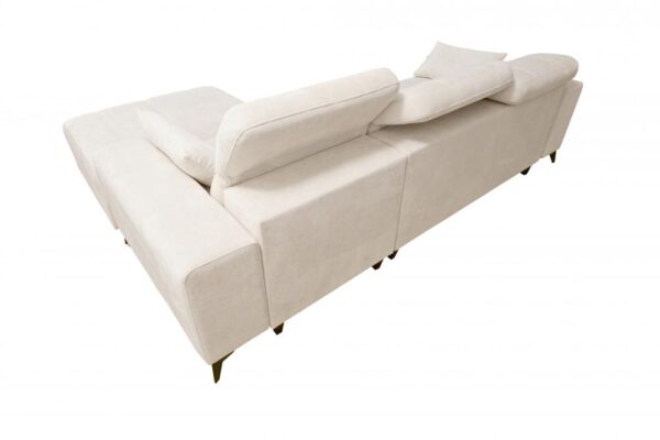 DAFNE I Corner Sofa, close-up of adjustable headrest mechanism, quality craftsmanship