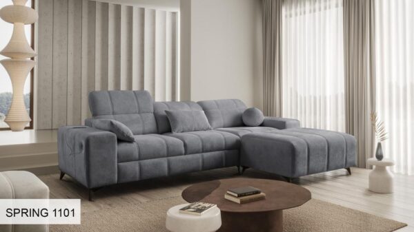 DAFNE I Corner Sofa, close-up of fabric weave, chosen for elegance