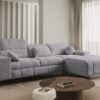 DAFNE I Corner Sofa, detail of piping and stitching, superior craftsmanship