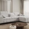 DAFNE I Corner Sofa, showcasing the smooth transition of elements, contemporary style
