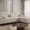 DAFNE I Corner Sofa, side profile, sleek silhouette, modern home furnishing
