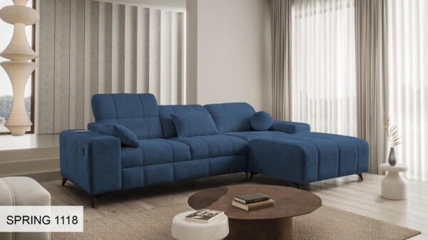 DAFNE I Corner Sofa, overall view in a simulated interior, inspiring design