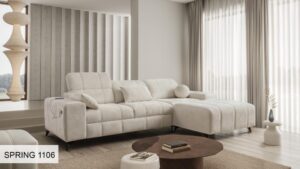 DAFNE I Corner Sofa, stylish living room furniture, fabric upholstery, modern design