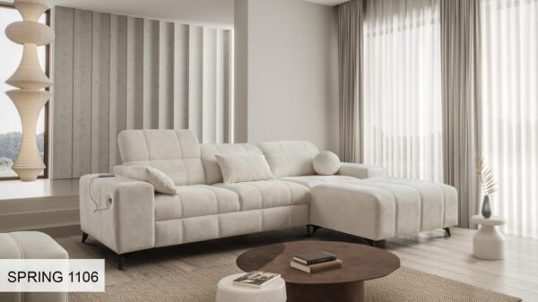 DAFNE I Corner Sofa, stylish living room furniture, fabric upholstery, modern design