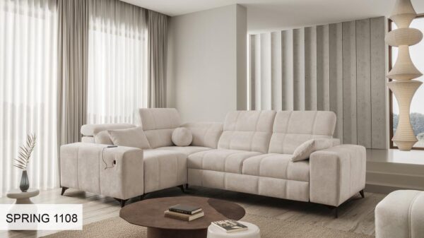 Pet-proof fabric options displayed for the durable DAFNE II corner sofa.