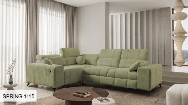 Fabric swatches highlighting protective coatings for the DAFNE II sofa.