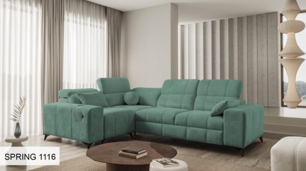 Close-up of a textured fabric option for the DAFNE II corner sofa.