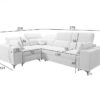 Elegant DAFNE II MIX corner sofa with decorative cushions