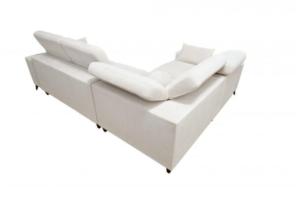 Top-down view of DAFNE II MIX fabric corner sofa, contemporary style