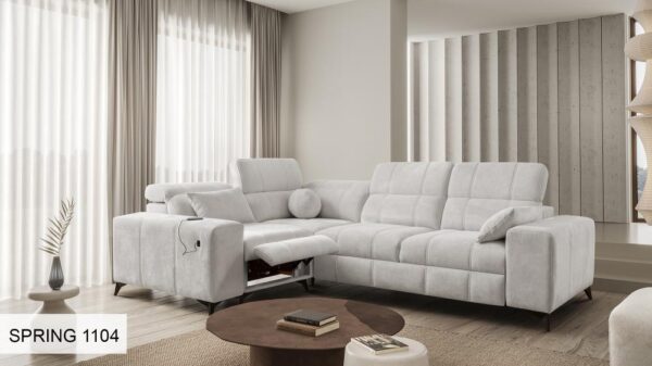 Durable fabric upholstery of the DAFNE II MIX corner sofa
