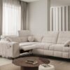 DAFNE II MIX sofa, side view with armrest and footrest
