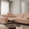 DAFNE II MIX sofa with pillows and accessories, inviting look