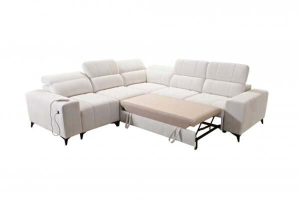 Close-up of DAFNE III sofa's quality fabric and detailing