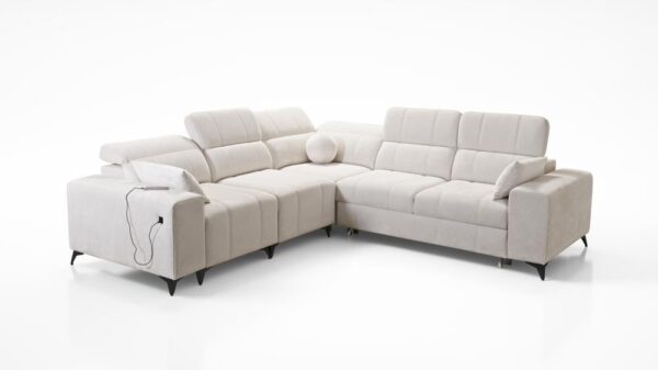 DAFNE III corner sofa, showing versatile adjustable headrests