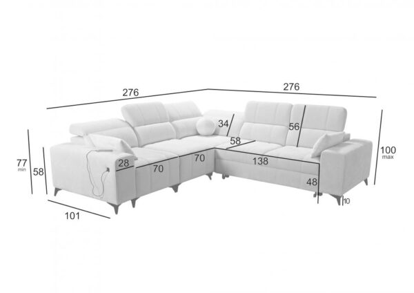 DAFNE III corner sofa in a contemporary home setting