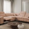 Modern living room featuring the DAFNE III corner sofa as a stylish centerpiece