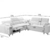 DAFNE III sofa with integrated storage compartment, perfect for bedding
