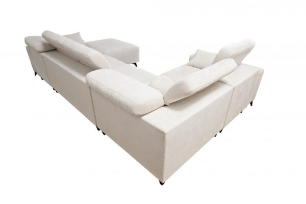 DAFNE IV Corner Sofa with adjustable headrests in a contemporary setting