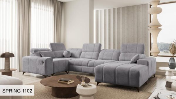 Detailed view of the DAFNE IV Corner Sofa's strong and supportive base