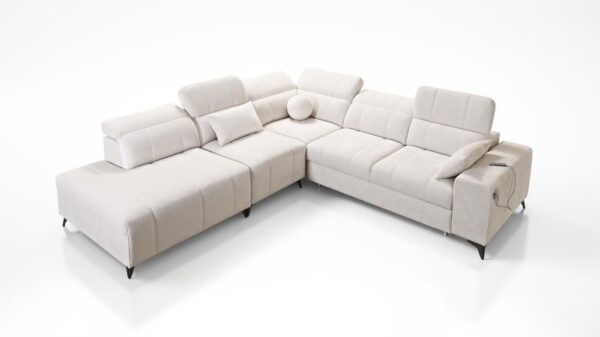 Modern DAFNE IX corner sofa, spacious left-hand facing design